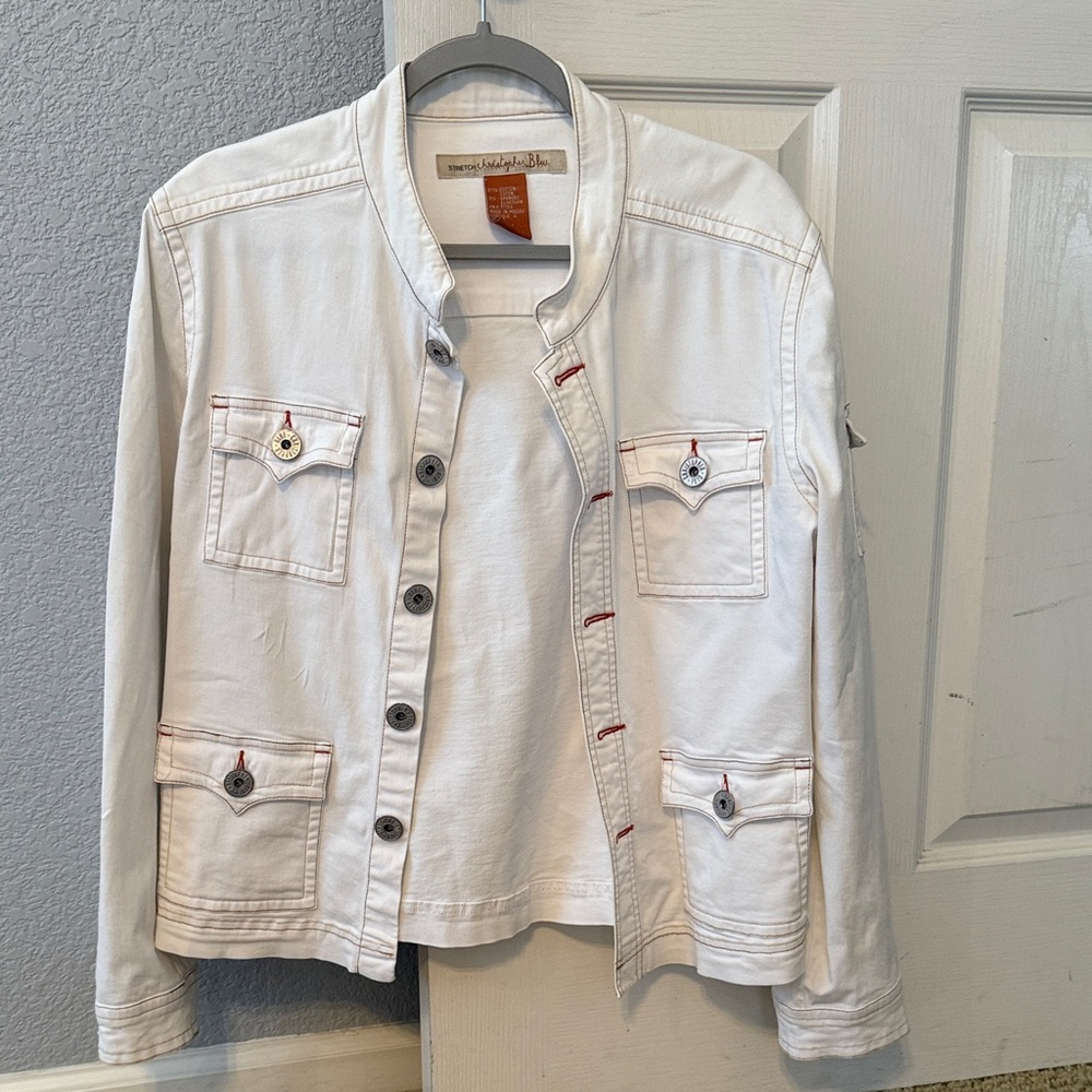 Christopher Blue Lightweight Denim Utility Jacket